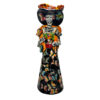 Catrina Calada Con Mariposas De Ceramica 027- Dia De Muertos